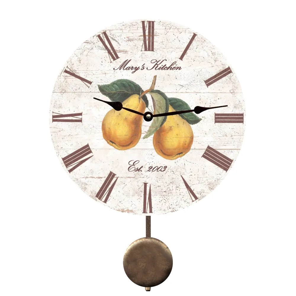 Personalized Pear Kitchen Clock