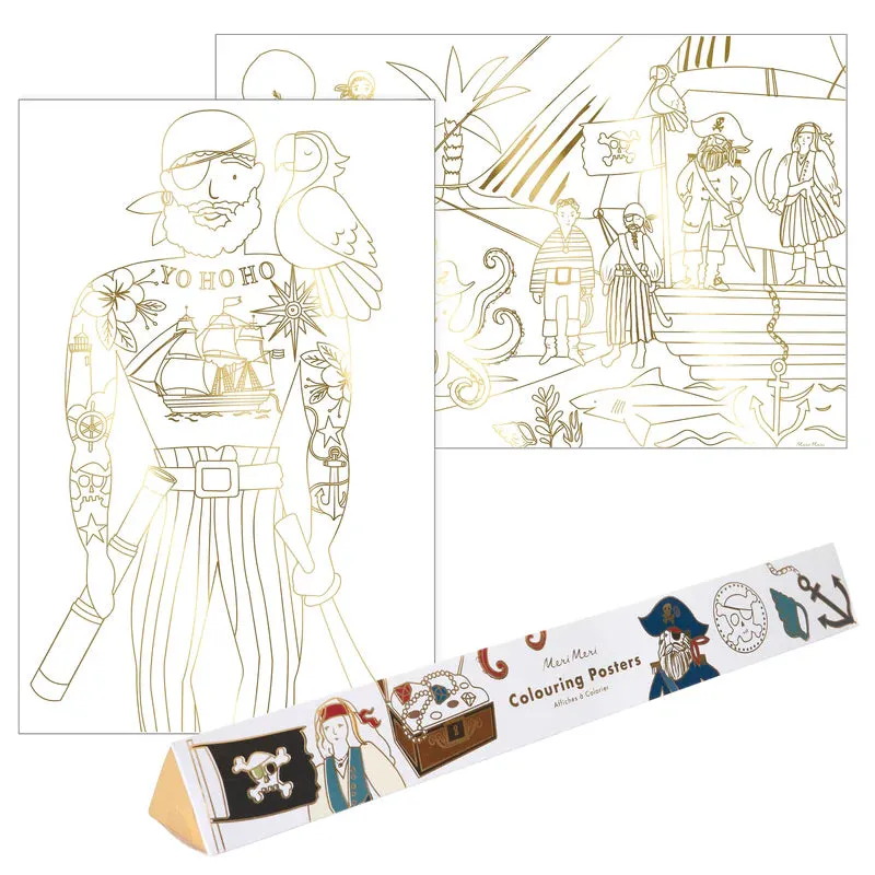Pirate Colouring Posters