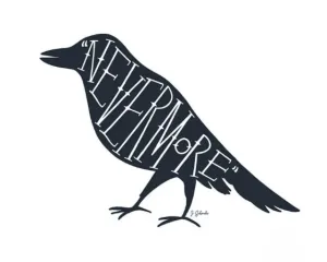 Poe "Nevermore" Raven (8"X10") / Art Print