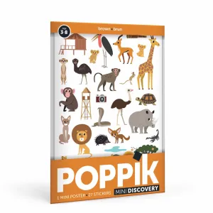 Poppik Mini Discovery Posters- Savannah Brown, 26 Stickers