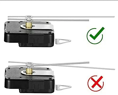 QEWINOX® ombo of 2 Ajanja Mfg. Quartz Machine for Big Size Wall Clock,Battery Operated,Clock Movement Machine with Needles and Hook 12 MM (Needles : Antique (Silver,Maroon,Black 5)