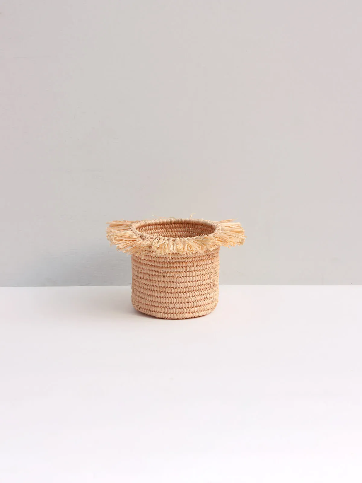 Raffia Tassel Storage Pots, Natural