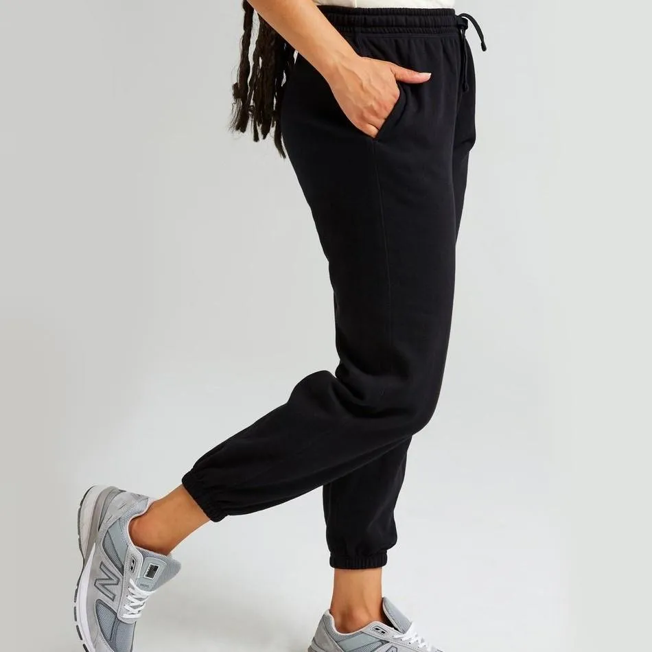Recycled Fleece Sweatpants (Black)