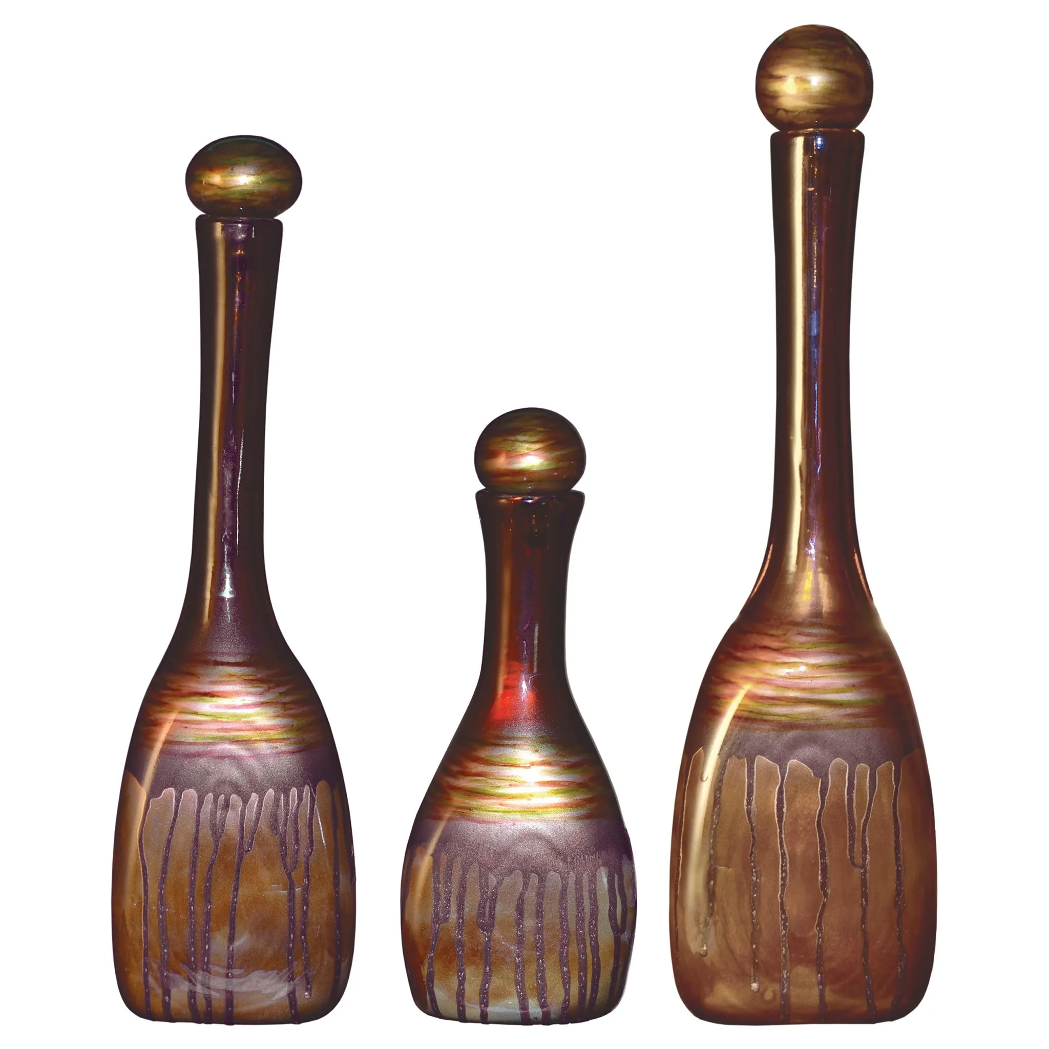 Riviera Sand Glass Bottles Set of 3