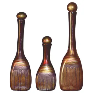 Riviera Sand Glass Bottles Set of 3