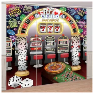 Roll The Dice Casino Deluxe Plastic Scene Setter Kit 9pk