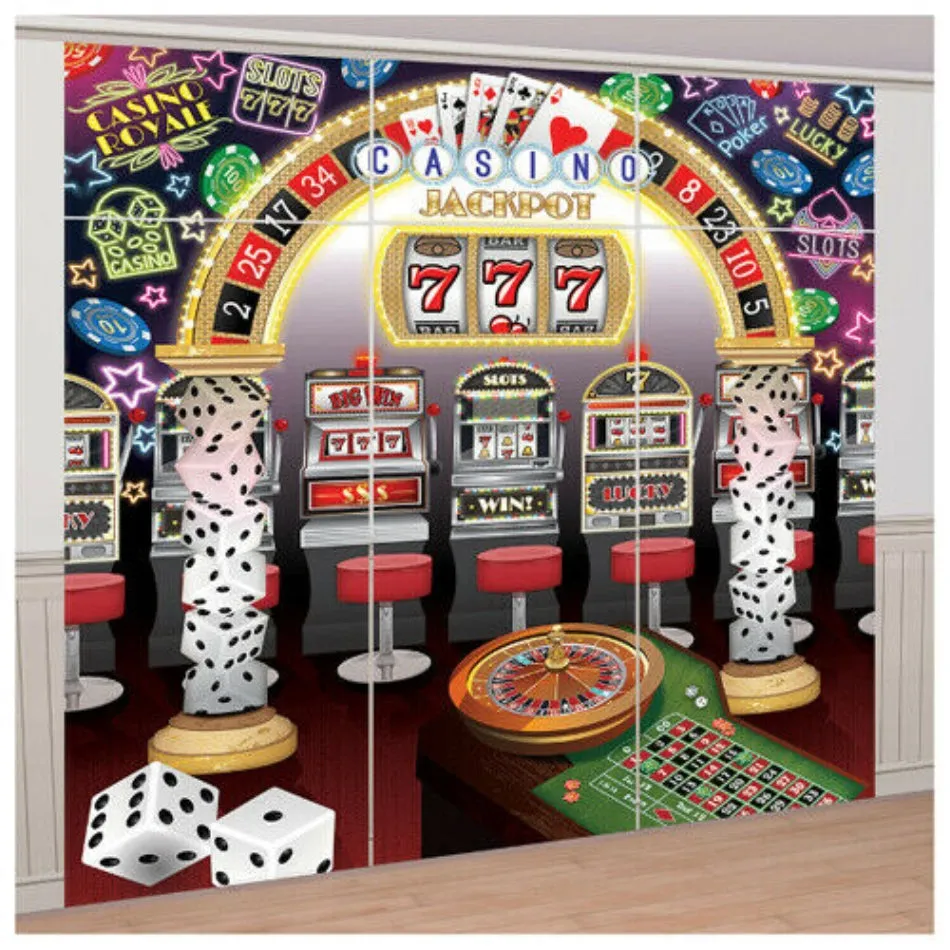 Roll The Dice Casino Deluxe Plastic Scene Setter Kit 9pk