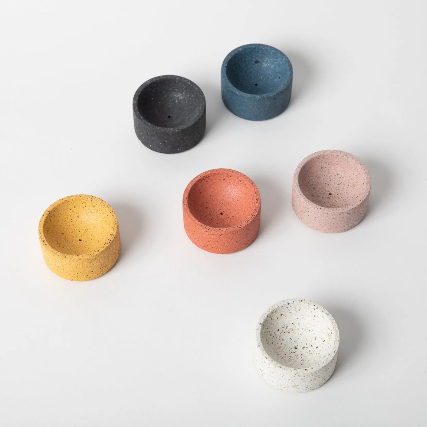 Round Incense Holder | White Terrazzo