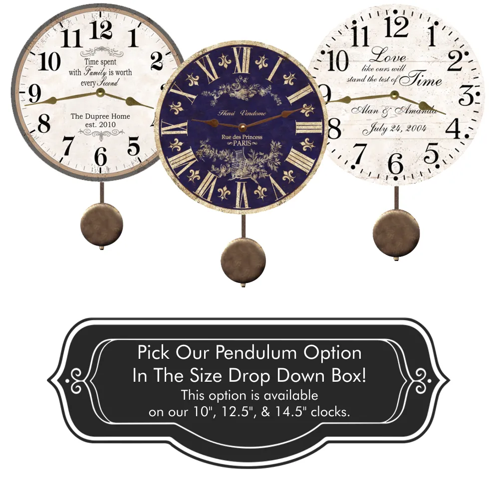 Rustic Red Clock- Barn Red Clock