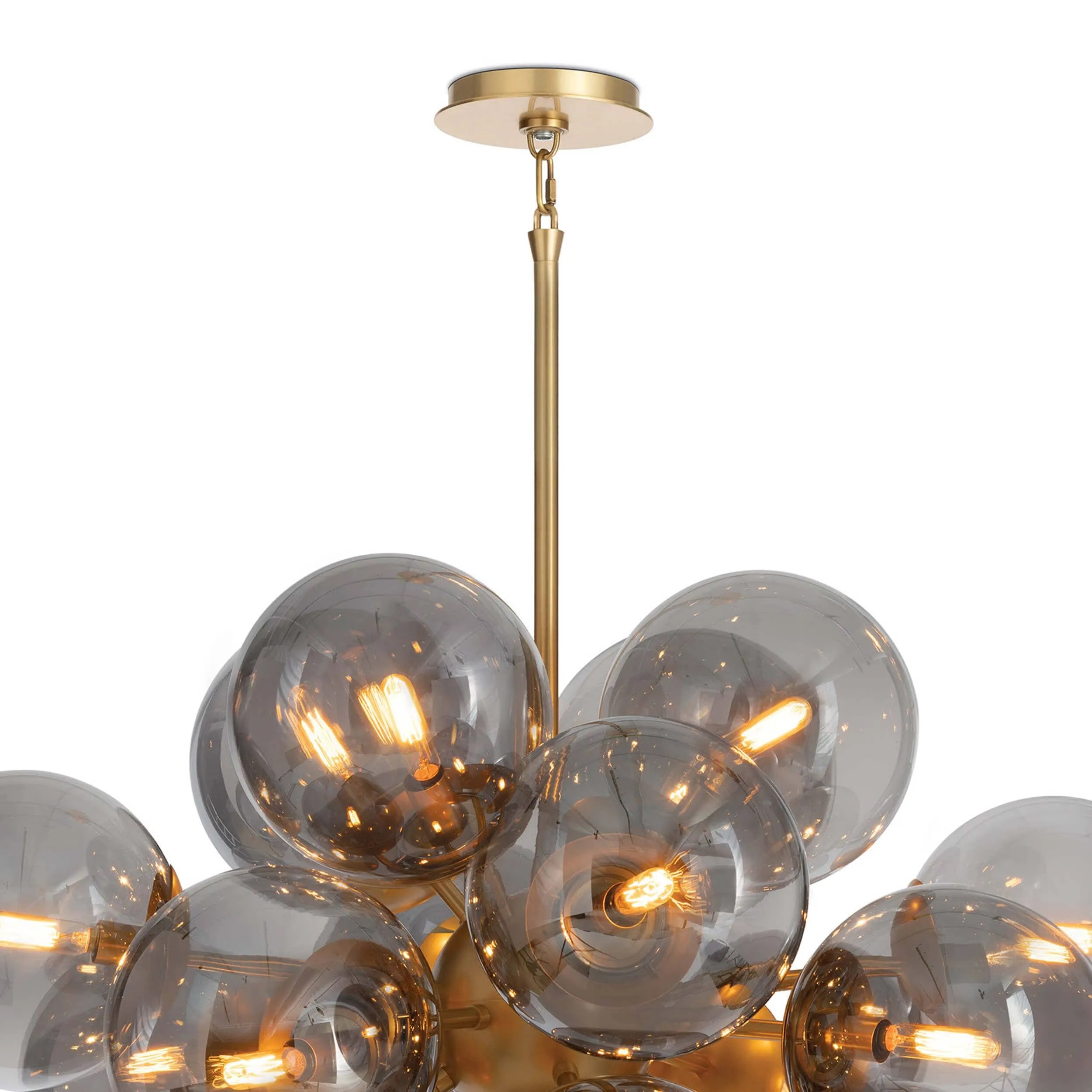 Shine Smoked Glass Chandelier