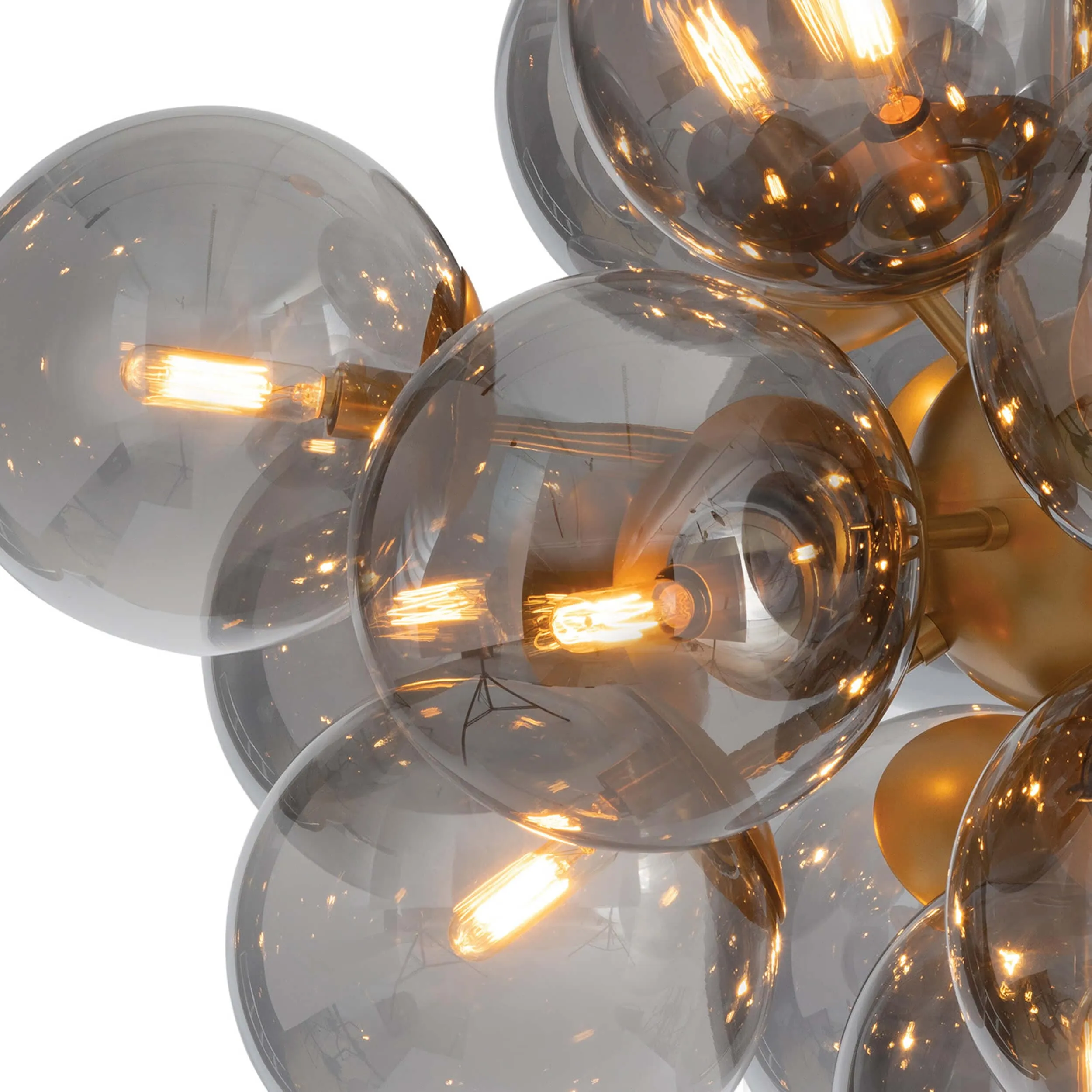 Shine Smoked Glass Chandelier