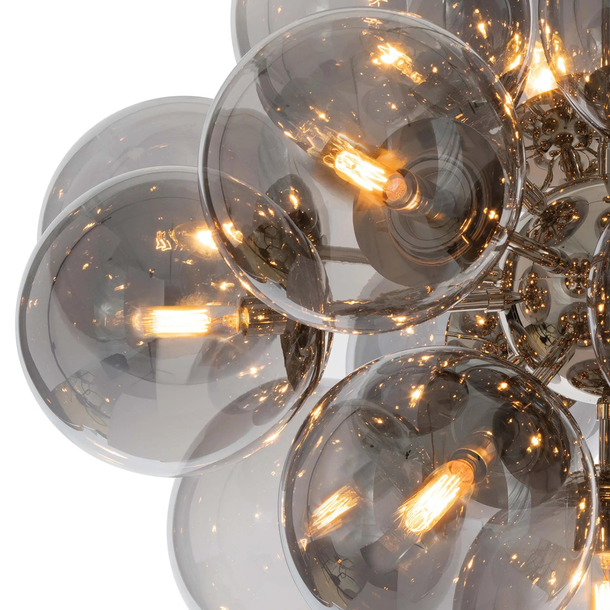 Shine Smoked Glass Chandelier