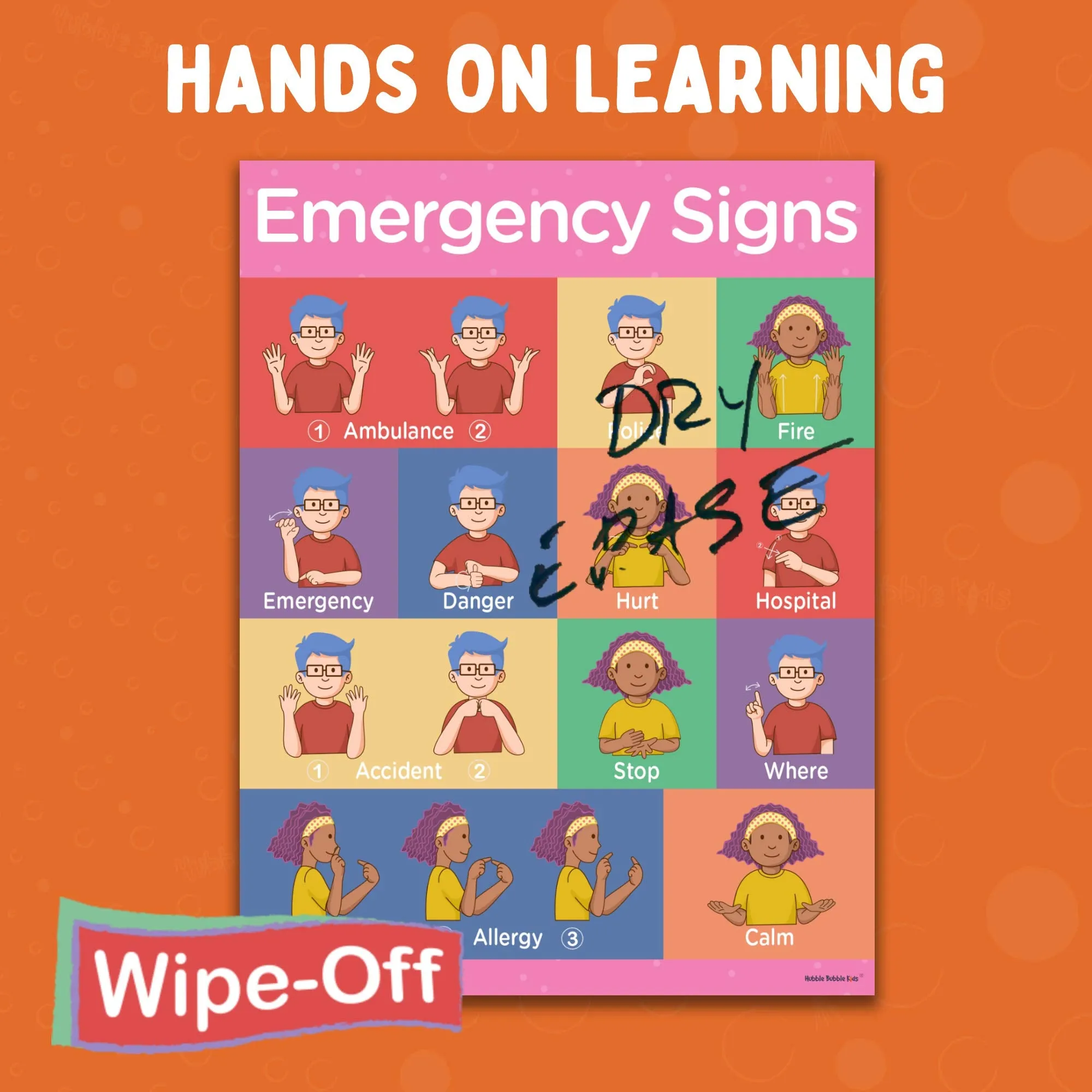 Sign Language Posters For Classroom - Large 8 Pack Includes Sign Language Alphabet