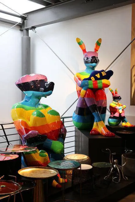 Sitting Rabbit Rainbow 80 Deco Figurine