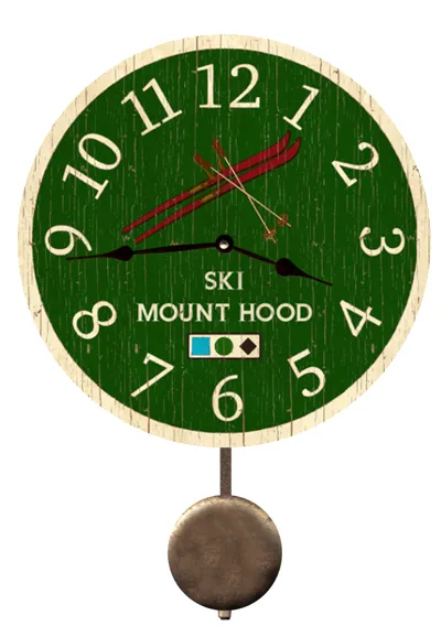 Ski Lodge Clock- Personalized Ski Clock