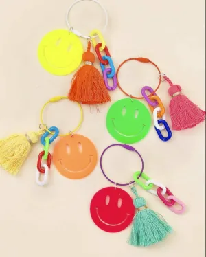 Smiley Face Keychain Charms