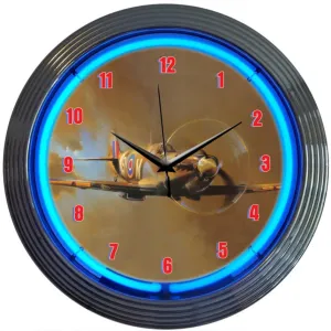 SPIT FIRE NEON CLOCK