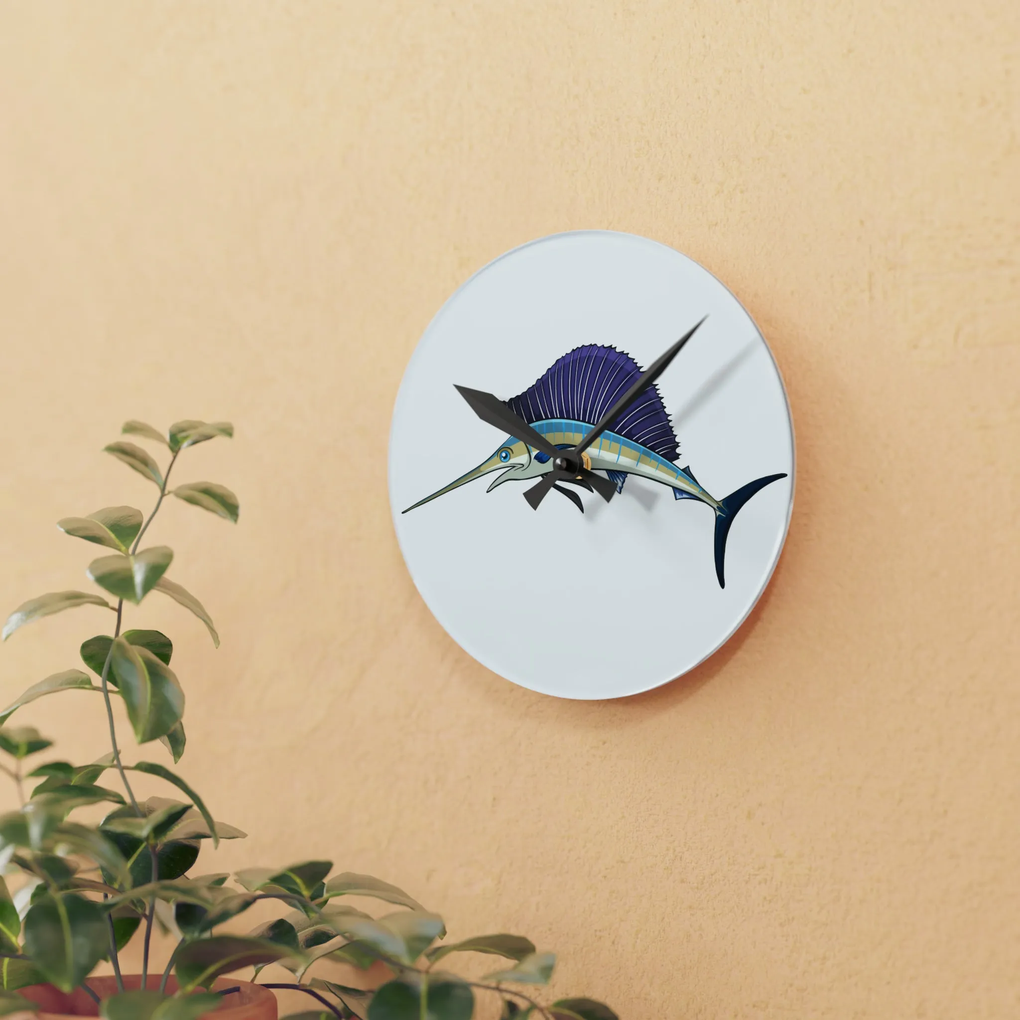 Swordfish Acrylic Wall Clock