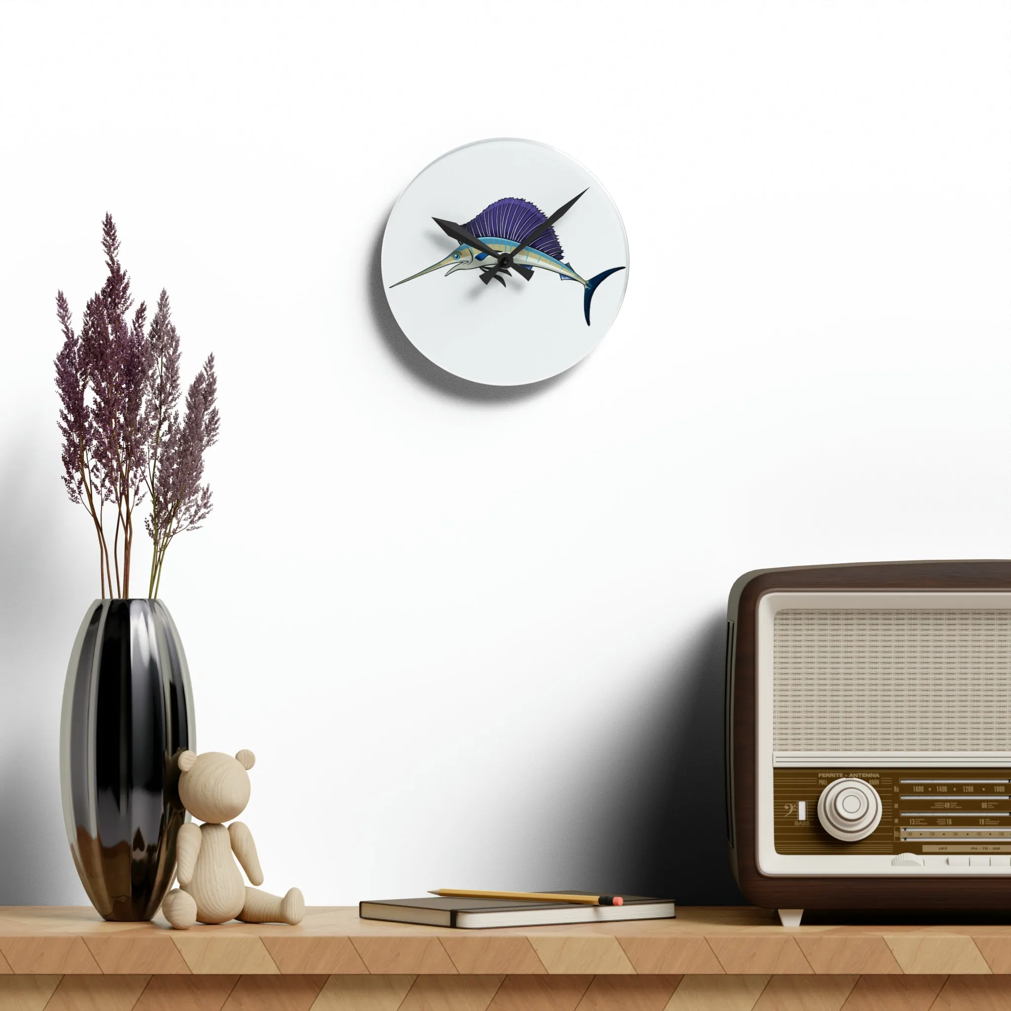 Swordfish Acrylic Wall Clock