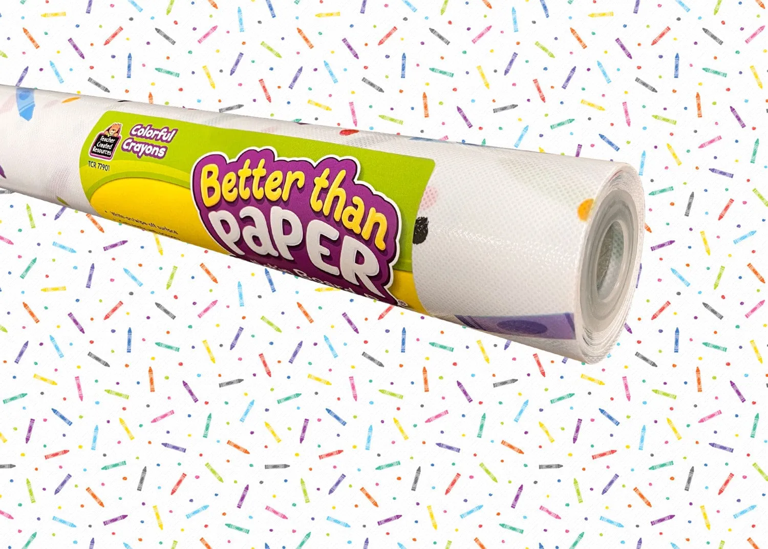 Teacher Created Resources Colorful Crayons Better Than Paper Bulletin Board Roll
