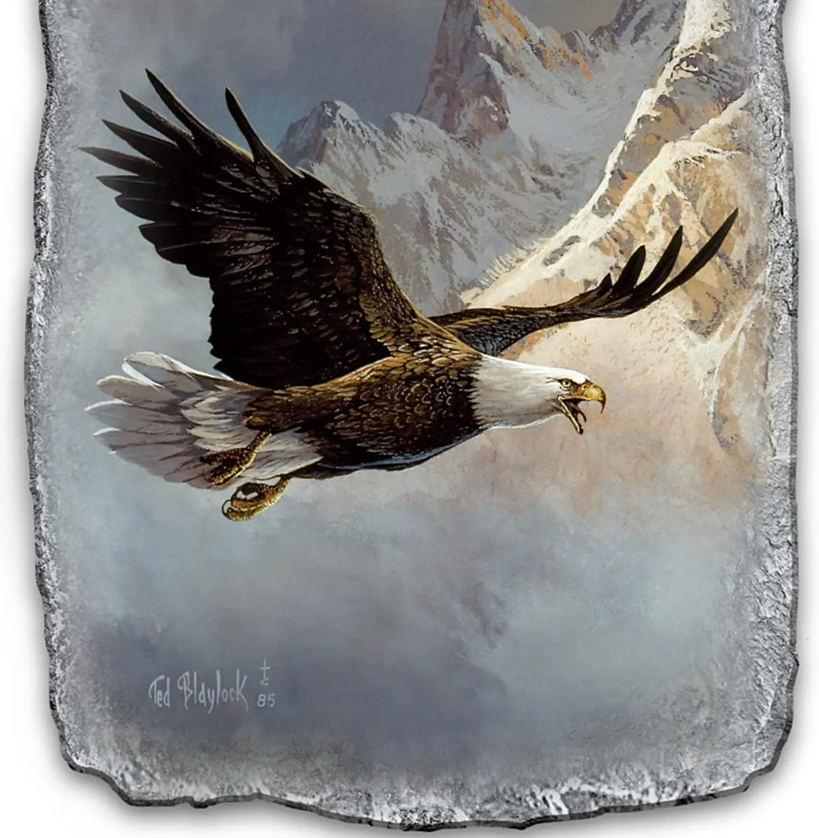 Ted Blaylock Breaking the Clouds Eagle Art Wall Clock by The Bradford Exchange