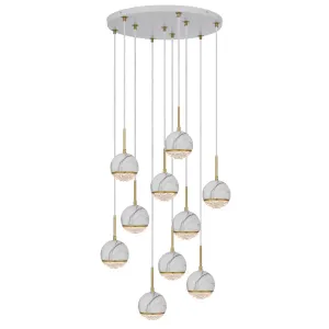 Telbix Oneta G9 10 Light Pendant White