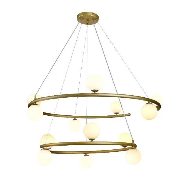 Telbix Ovaria 13 Light Pendant Light G9 Gold