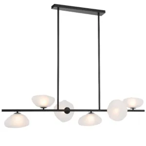 Telbix Zecca 6 Light Pendant Light G9 Black Frost