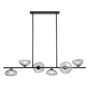 Telbix Zecca 6 Light Pendant Light G9 Black Smoke