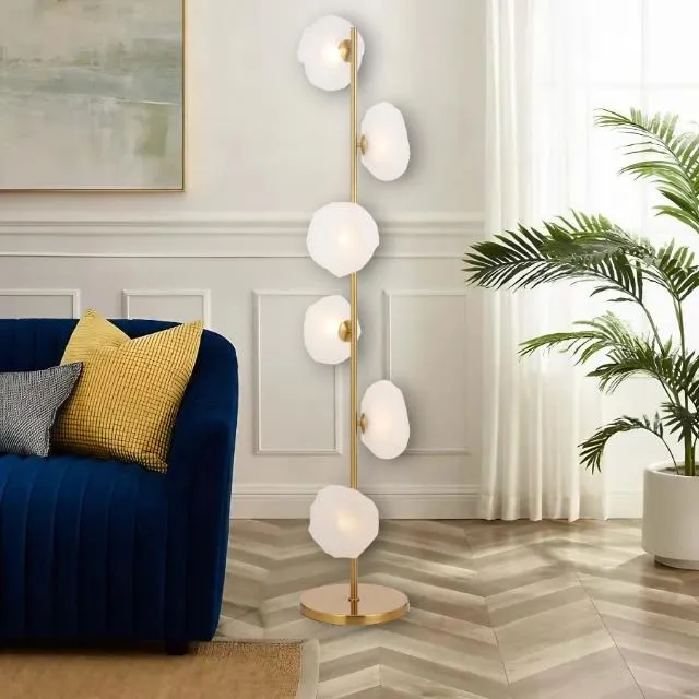 Telbix Zecca Floor Lamp G9 Gold Frost