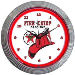 TEXACO FIRE CHIEF NEON CLOCK
