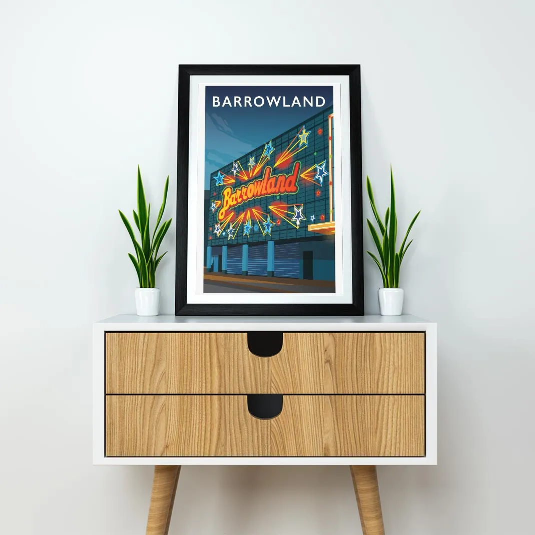 The Barrowland Ballroom - Stunning Hand-Drawn Vintage Travel Style Wall Art Poster