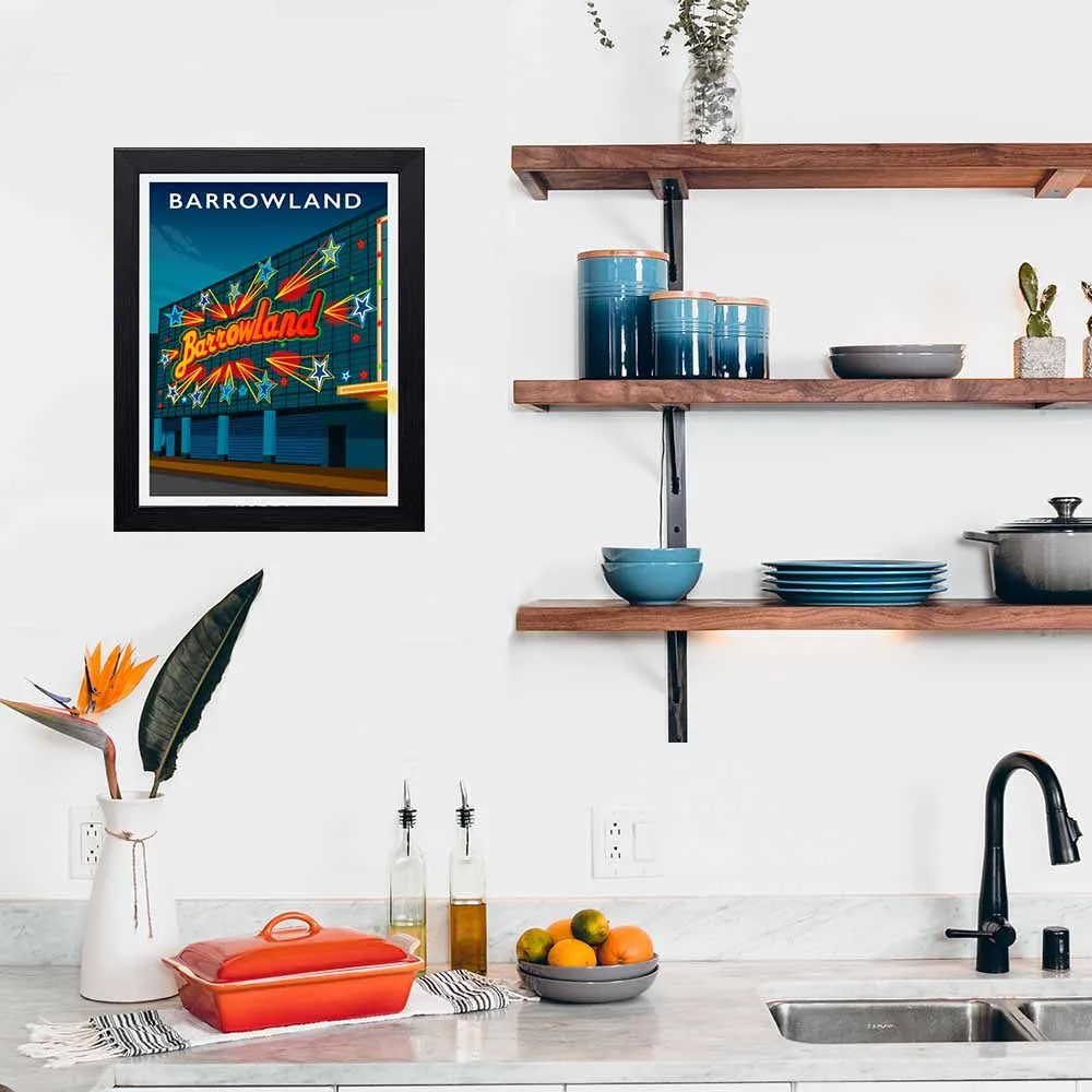 The Barrowland Ballroom - Stunning Hand-Drawn Vintage Travel Style Wall Art Poster