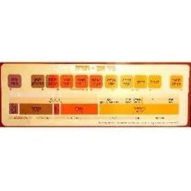 Torah Timeline Colorful Jewish Classroom Hebrew Poster 13"x 38"  Made in Israel