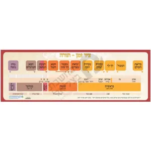 Torah Timeline Colorful Jewish Classroom Hebrew Poster 13"x 38"  Made in Israel