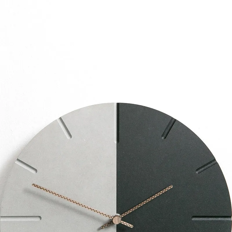 Two colours white and grey wall clock