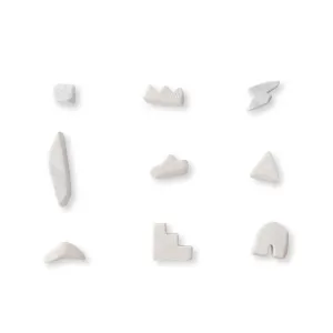 Unknown Everyday Village : Elemental Shapes In Statuario 1, Marble Sculpture