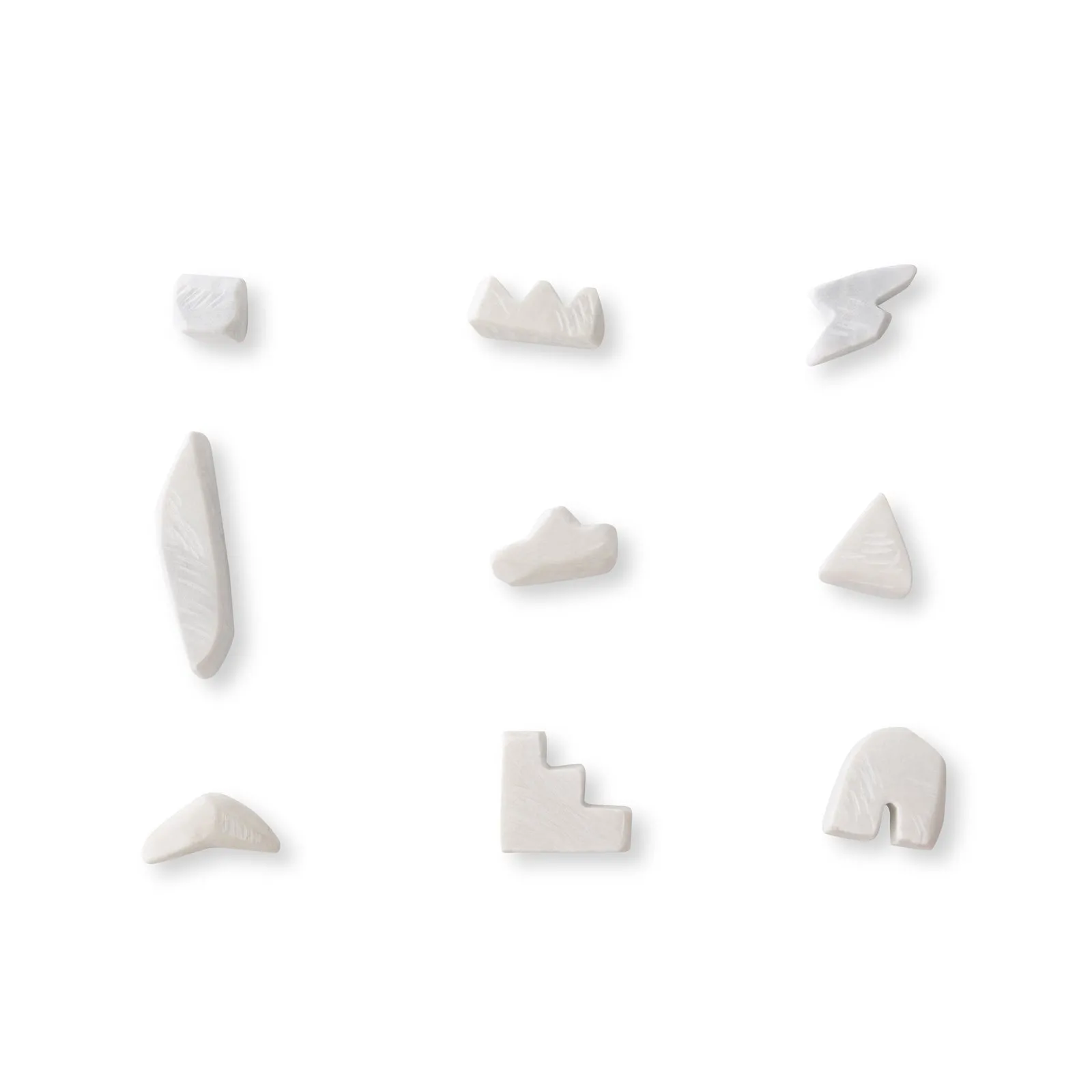 Unknown Everyday Village : Elemental Shapes In Statuario 1, Marble Sculpture