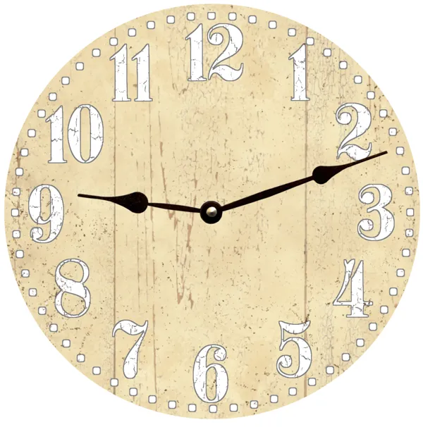 Victorian Yellow Clock- Pale Yellow Clock