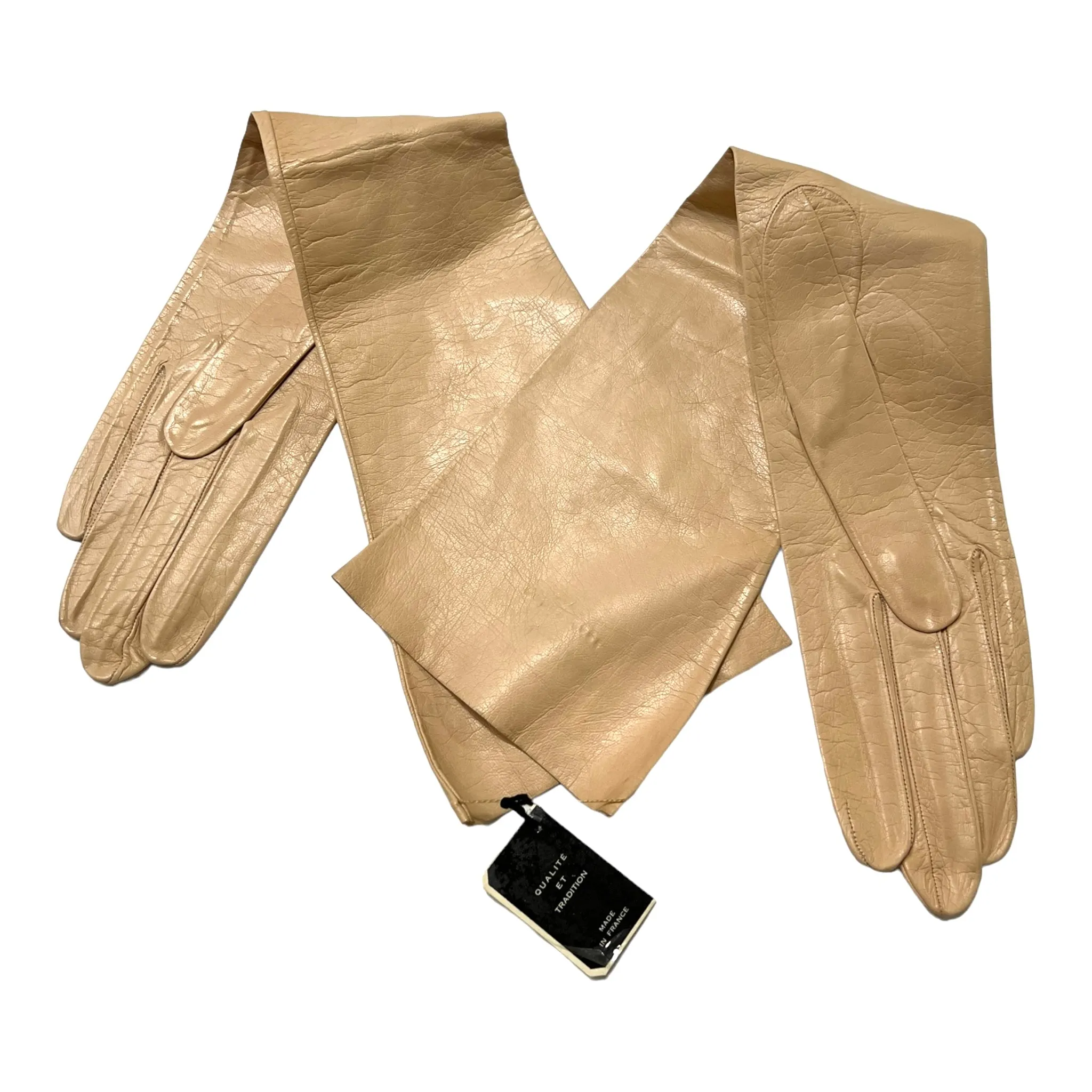 VINTAGE NEW ROGER FARE PARIS KIDSKIN LEATHER WOMEN'S GLOVES SIZES 6 3/4