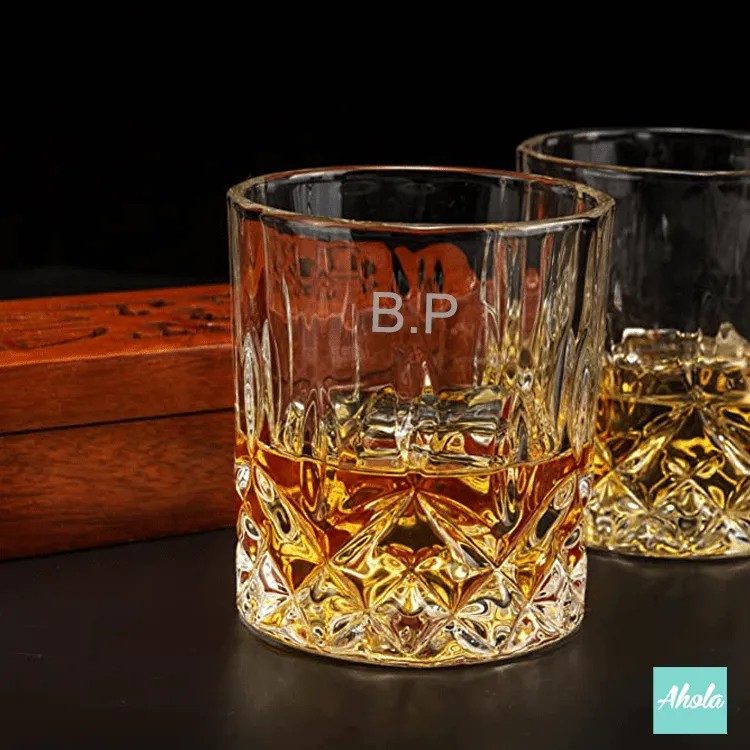 【Vintage】Personalizable Beveled Whiskey Glass 玻璃酒杯