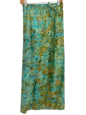 Warm Autumn Seaside Print Wrap Skirt