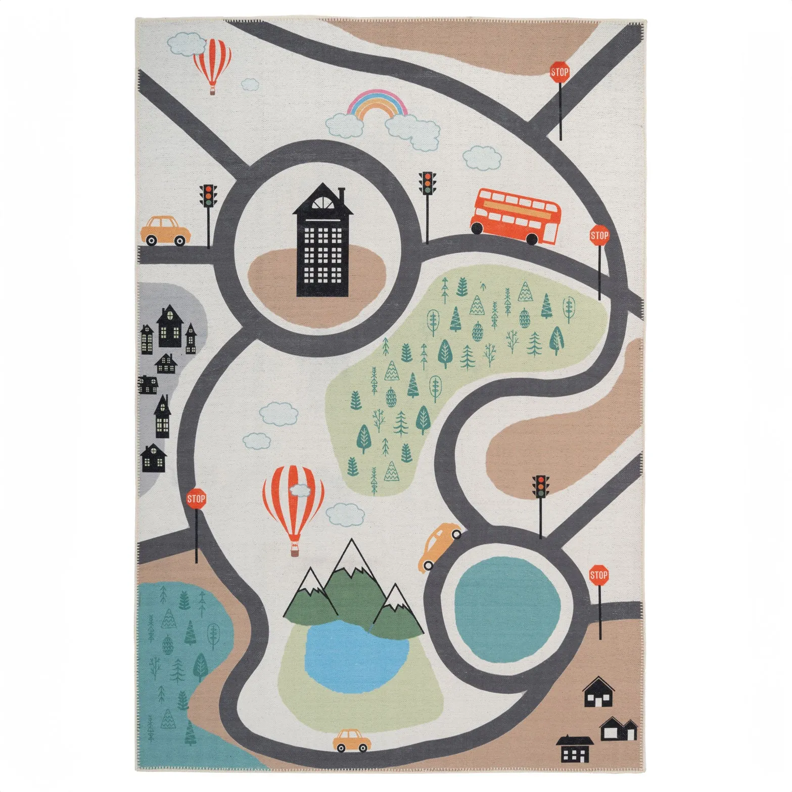 Washable Playful Explorer Kids Rug - Journey