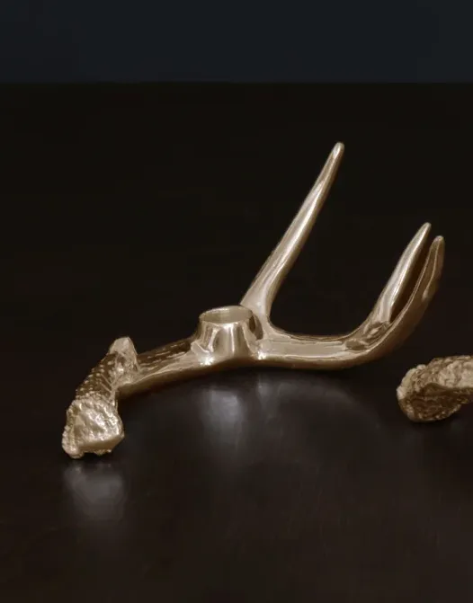 Western Antler Candlestick - Set of 3