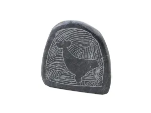 Whale soapstone etching by Artist Mosusie Usuituayuk