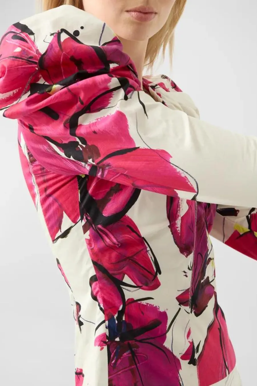 Whimsical Plunge Top Falling Florals