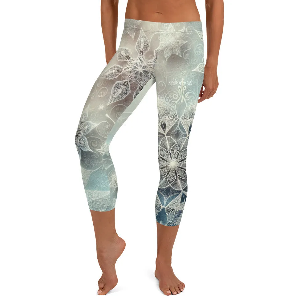 Whimsical Winter Wear Capri Leggings