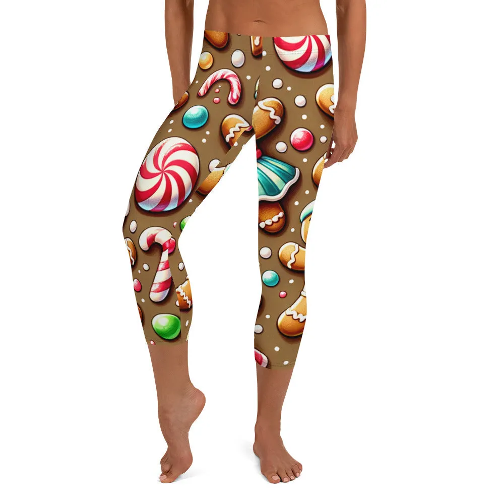Whimsical Winter Wear Capri Leggings