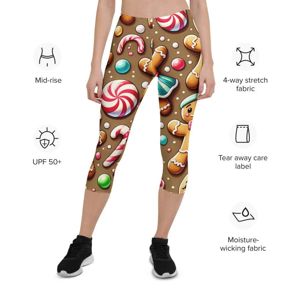 Whimsical Winter Wear Capri Leggings