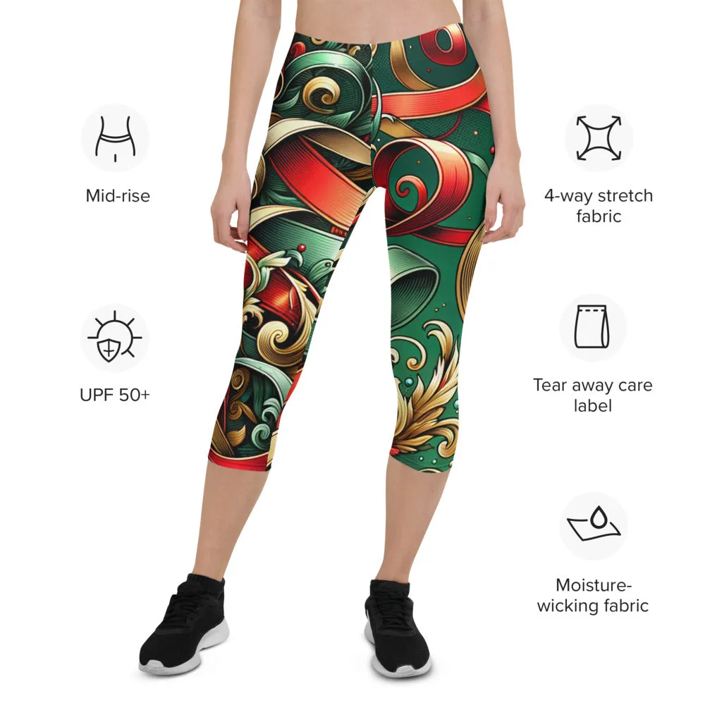 Whimsical Winter Wear Capri Leggings